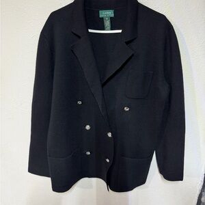 Ralph Lauren Black Blazer with Silver Buttons